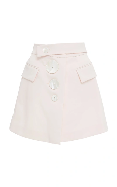 Shop Acler Lynne High Waisted Mini Skirt In Pink