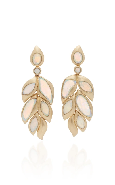 Shop Goshwara 18k Gold And Opal Earrings