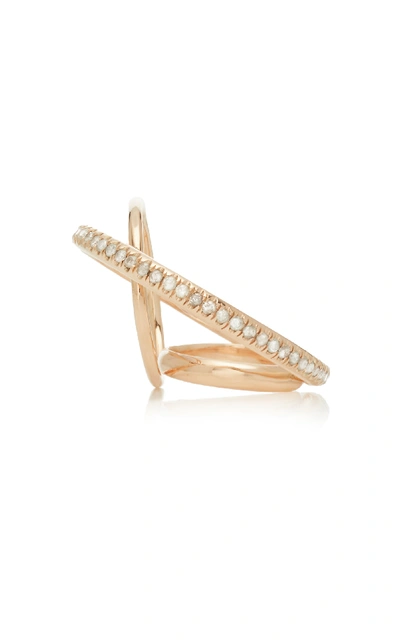 Shop Gaelle Khouri Dianoia 9k Gold And Diamond Pinkie Ring