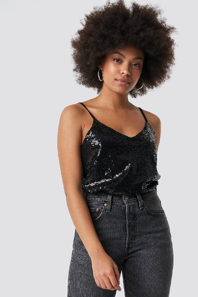 Shop Rut & Circle Lulu Sequins Singlet - Black