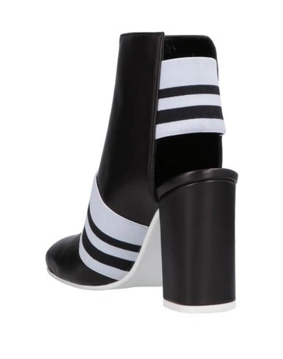 Shop Gcds _wh, Sabot 01 White Woman Ankle Boots Black Size 7 Leather, Textile Fibers