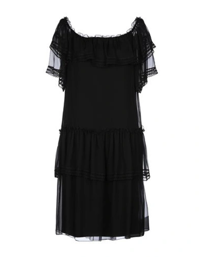 Shop Alberta Ferretti Woman Mini Dress Black Size 4 Silk