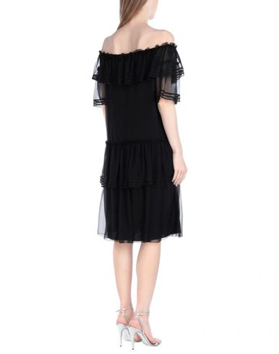 Shop Alberta Ferretti Woman Mini Dress Black Size 4 Silk