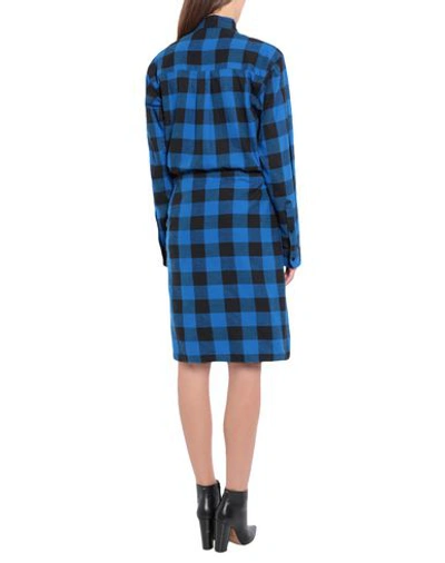 Shop Vetements Woman Midi Dress Bright Blue Size S Cotton