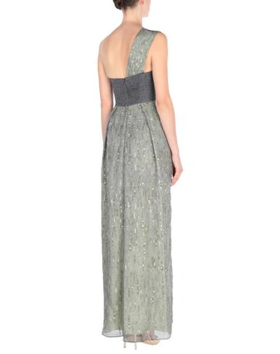 Shop Giorgio Armani Long Dress In Light Green