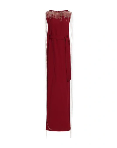 Shop Chalayan Long Dress In Maroon