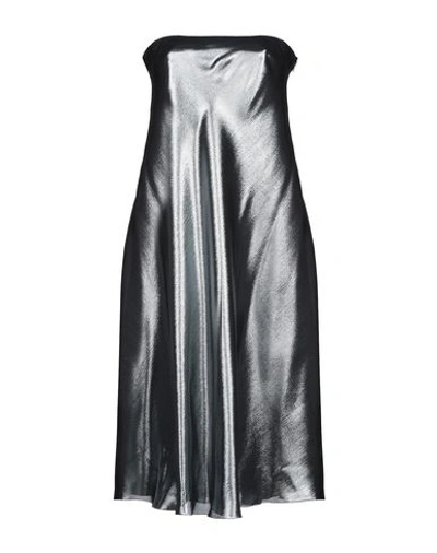 Shop Alberta Ferretti Woman Midi Dress Silver Size 8 Silk, Polyester, Polyamide, Elastane