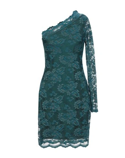 Shop Balensi Short Dress In Deep Jade