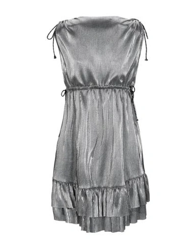 Shop Christian Pellizzari Short Dresses In Silver