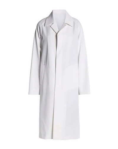Shop Maison Margiela Overcoats In White