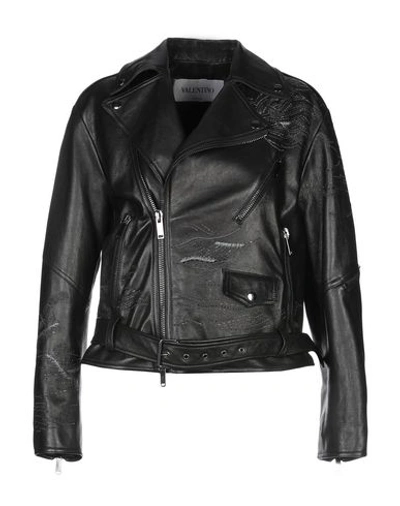 Shop Valentino Biker Jacket In Black