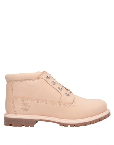 Shop Timberland Ankle Boot In Pale Pink