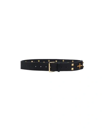 Shop Fausto Puglisi Leather Belt In Black