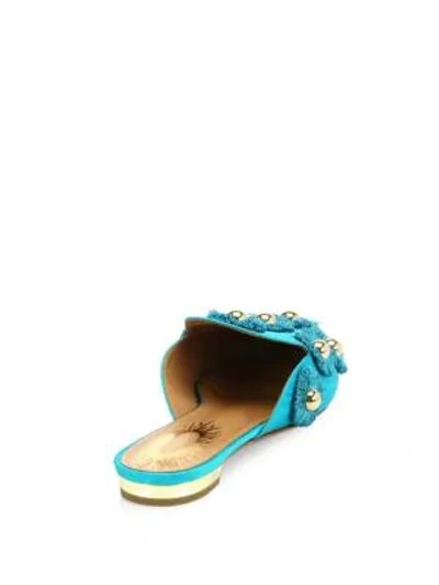 Shop Aquazzura Sunflower Flats In Aquamarine