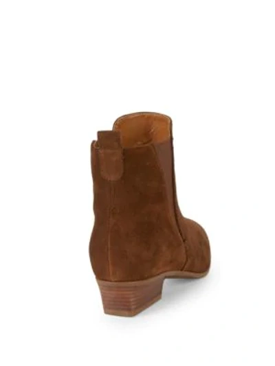 Shop Aquatalia Farica Suede Chelsea Boots In Chestnut