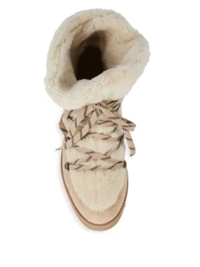 Australia Luxe Collective Jaden Shearling Suede Lace up Booties