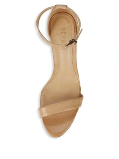 Shop Schutz Ankle-strap Leather Sandals In Light