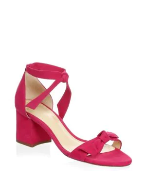 raspberry sandals heel