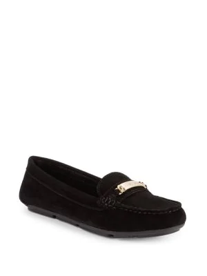 calvin klein lunasi suede loafer