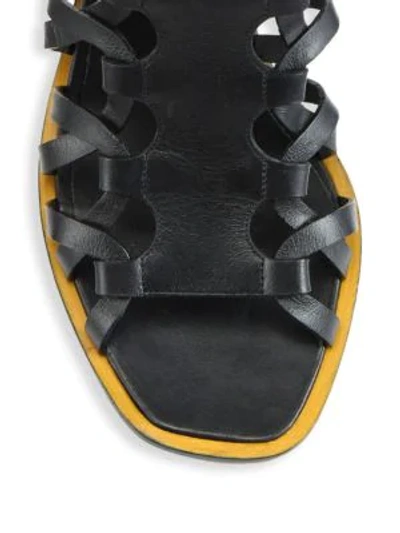 Shop Altuzarra Classic Leather Gladiator Sandals In Black