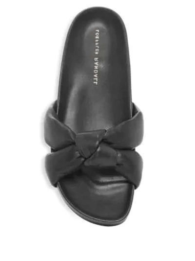 Shop Loeffler Randall Gertie Leather Slides In Black