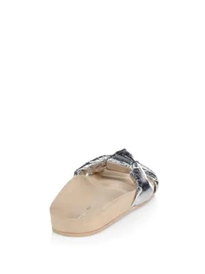 Shop Loeffler Randall Gertie Metallic Sandals In Silver