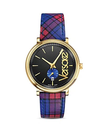 Shop Versace Collection V Circle - Clans Edition Watch, 42mm In Black/multi