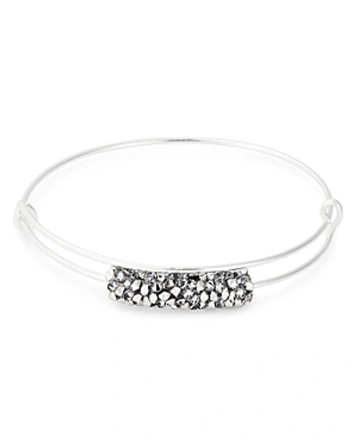 Shop Alex And Ani Fine Rocks Expandable Bracelet In Shiny Silver/silver