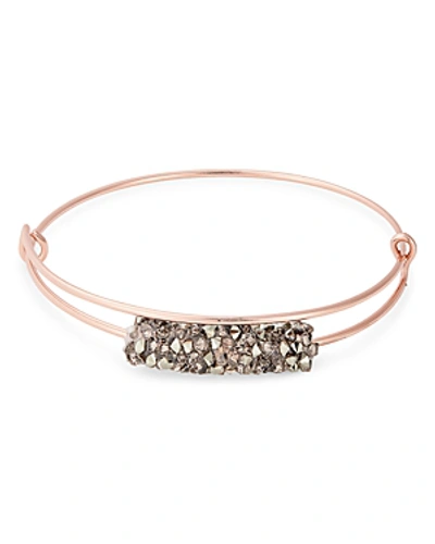 Shop Alex And Ani Shiny Fine Rocks Expandable Bracelet In Shiny Rose Gold/gold