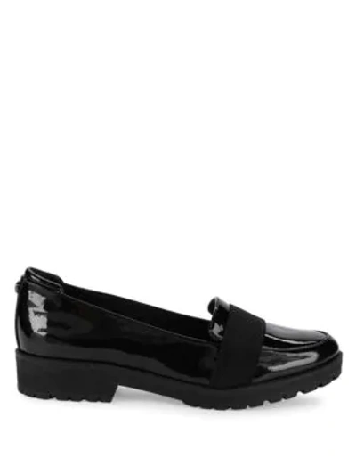 Shop Anne Klein Beyond Patent Loafers In Black