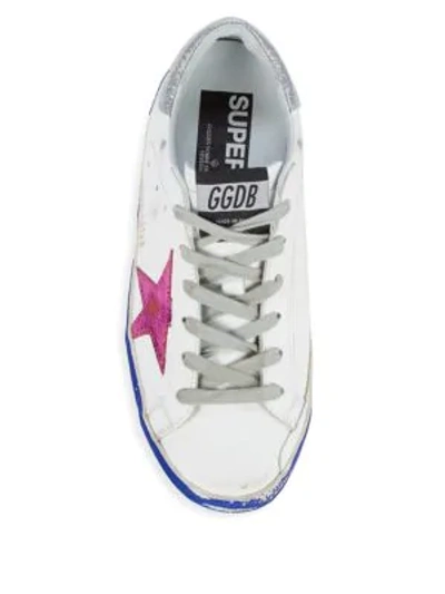 Shop Golden Goose Superstar Leather Sneakers In White