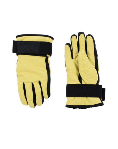 Shop Dsquared2 Gloves In Light Yellow
