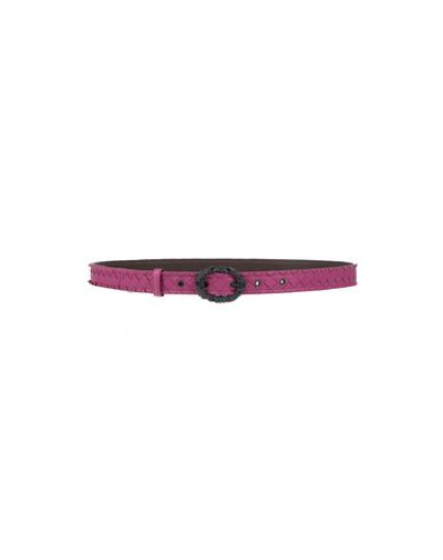 Shop Bottega Veneta Belts In Garnet