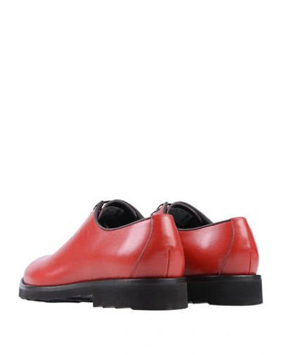 Shop Dolce & Gabbana Man Lace-up Shoes Red Size 7.5 Calfskin