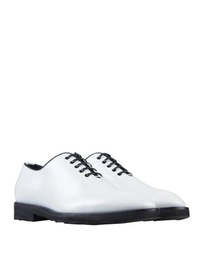 Shop Dolce & Gabbana Man Lace-up Shoes White Size 7.5 Calfskin
