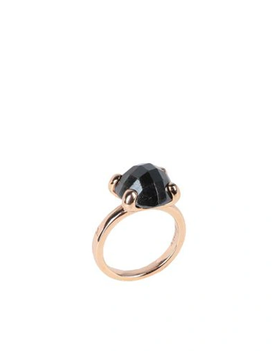 Shop Bronzallure Ring In Black