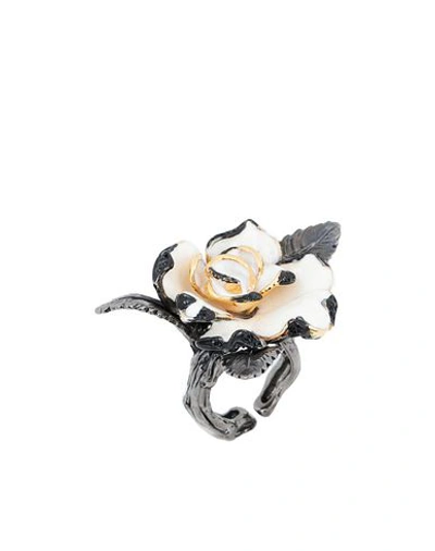 Shop Roberto Cavalli Ring In Ivory