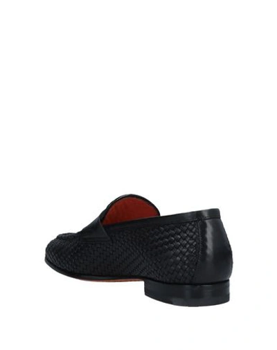 Shop Santoni Loafers In Black