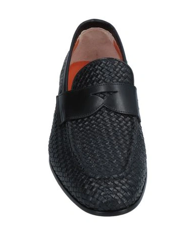 Shop Santoni Loafers In Black