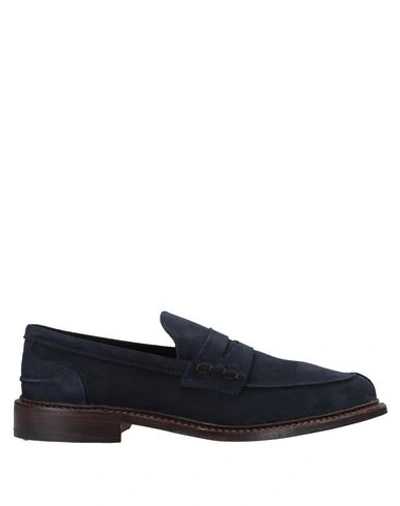 Shop Tricker's Man Loafers Midnight Blue Size 11 Soft Leather