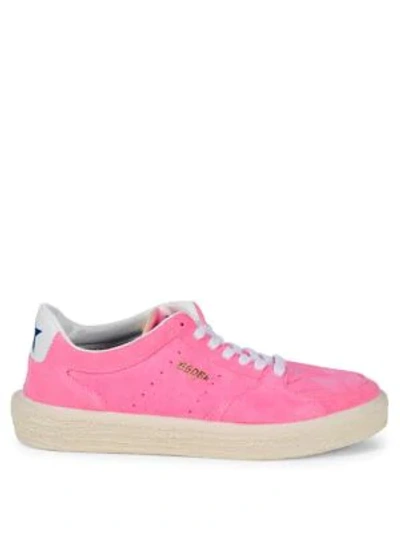 Shop Golden Goose Tenth Star Suede Low-top Sneakers In Pink Suede