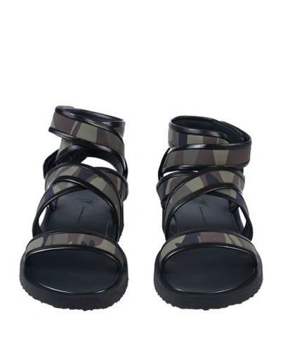 Shop Giuseppe Zanotti Sandals In Military Green