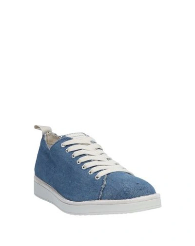 Shop Pànchic Panchic Man Sneakers Blue Size 12 Textile Fibers