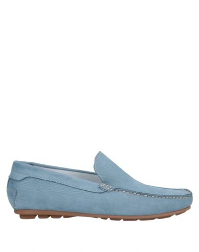 Shop Fabiano Ricci Loafers In Pastel Blue