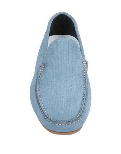 Shop Fabiano Ricci Loafers In Pastel Blue