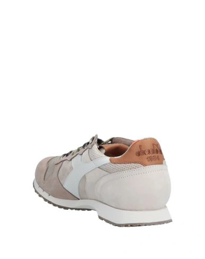 Shop Diadora Heritage Man Sneakers Beige Size 8 Soft Leather, Textile Fibers