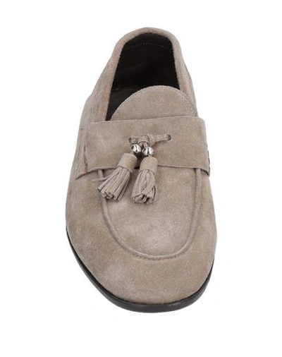 Shop Ortigni Loafers In Dove Grey