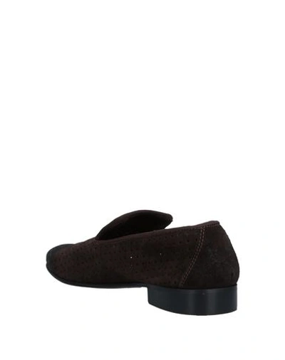 Shop Daniele Alessandrini Loafers In Dark Brown