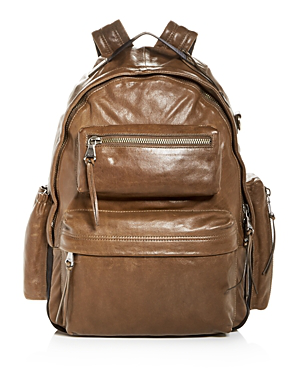 john varvatos leather backpack