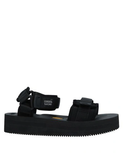 Shop Suicoke Sandals In Black